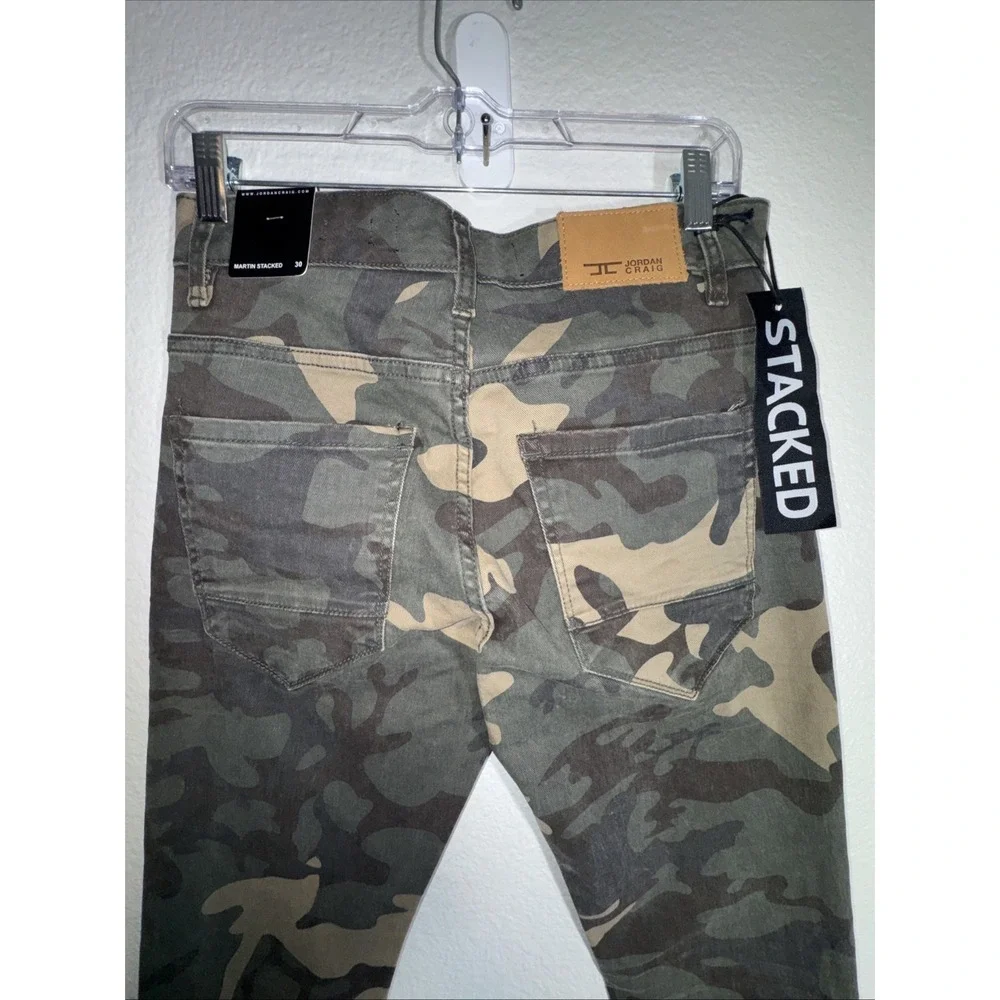 JORDAN CRAIG Mens Army Camo Jeans 30X39 Martin Stacked Ultimate Punk Skinny NWT